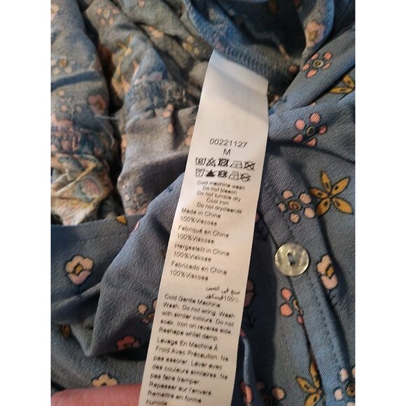 City Chic Willow Maxi Skirt Women's 18 Blue Angel Floral Pastel Boho Pull On NWT - Picture 7 of 7